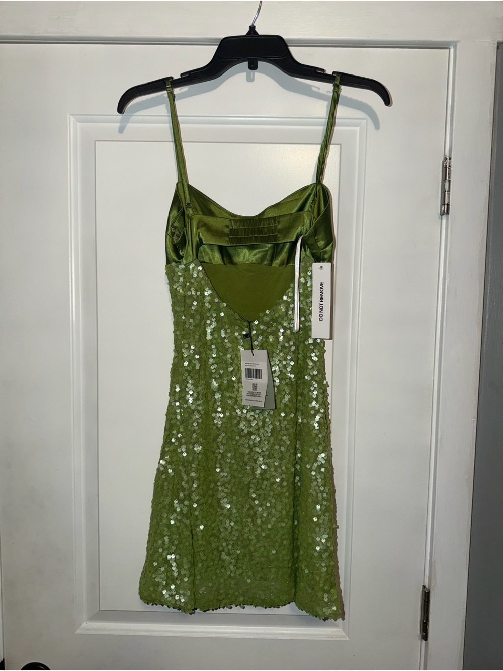 Princess Polly Olive Green Sequin Slip Mini Dress - Picture 2 of 2